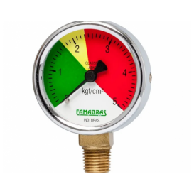 Manômetro 0/5 kgf Rosca 1/4 NPT latão